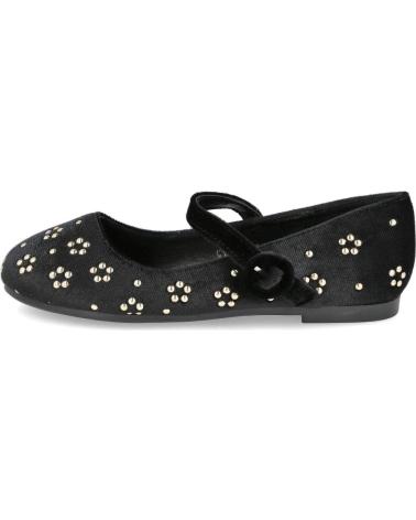 BUBBLE BOBBLE C1573 SCARPE MARY JANE CON BORCHIE A STELLA E CHIUSURA A STRAPPO NERE NEGRO