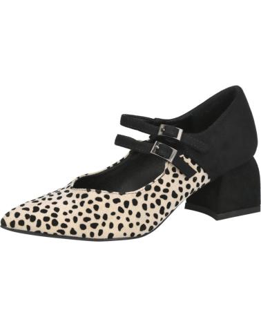 SCARPE MARY JANE AZAREY 578K383 STAMPA ANIMALIER NERO BEIGE BEIGE