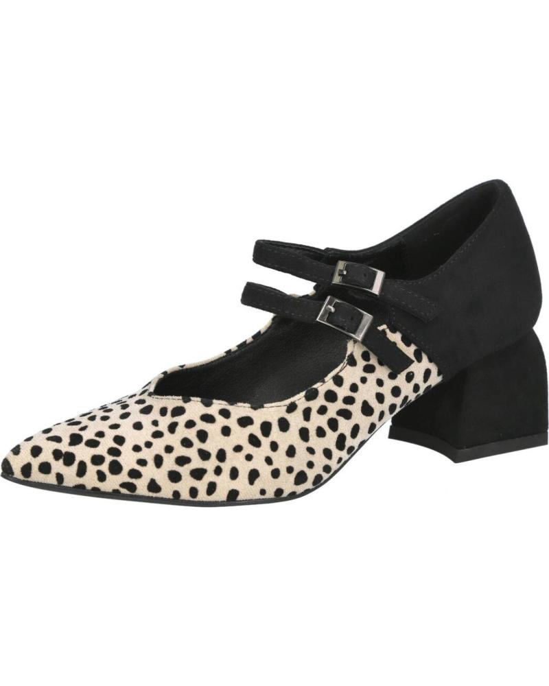 SCARPE MARY JANE AZAREY 578K383 STAMPA ANIMALIER NERO BEIGE BEIGE