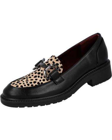 L&R SHOES DAVINIA BL129-1 - MOCASSINO ANIMALIER NERO PRINT NEGRO