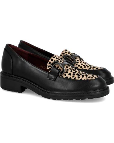 L&R SHOES DAVINIA BL129-1 - MOCASSINO ANIMALIER NERO PRINT NEGRO