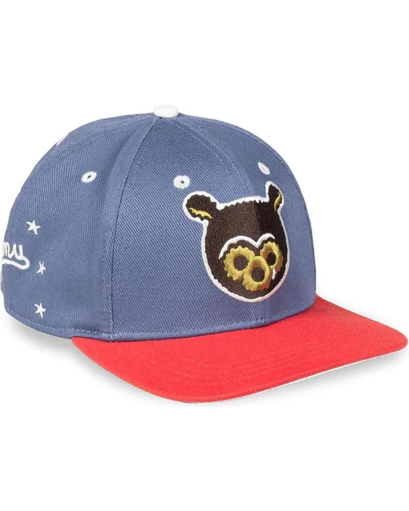 CASQUETTE GRIMEY MUDS THE RESIDENCE SNAPBACK BLEUE ET ROUGE AVEC BRODERIE SINGE BLUE