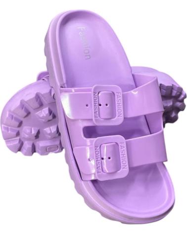 CALZADOMANIA PANTOLETTE MIT 2 SCHNALLEN UND MALVENFARBENEM GLITZER MALVA