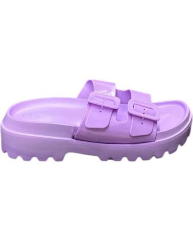 CALZADOMANIA PANTOLETTE MIT 2 SCHNALLEN UND MALVENFARBENEM GLITZER MALVA