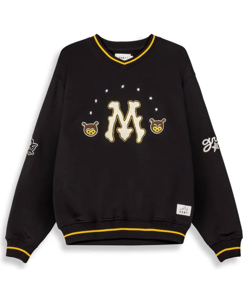 GRIMEY FELPA MUDS THE RESIDENCE GIROCOLLO A V NERA CON LOGO 'M' BLACK