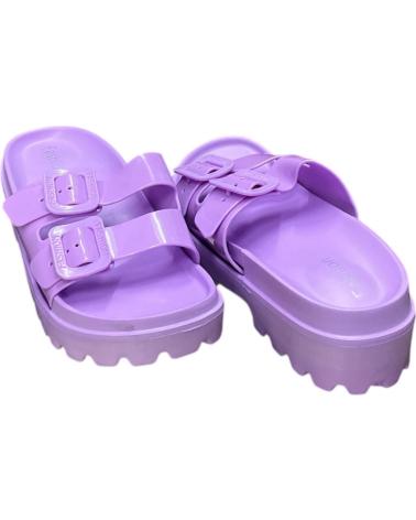 CALZADOMANIA PANTOLETTE MIT 2 SCHNALLEN UND MALVENFARBENEM GLITZER MALVA