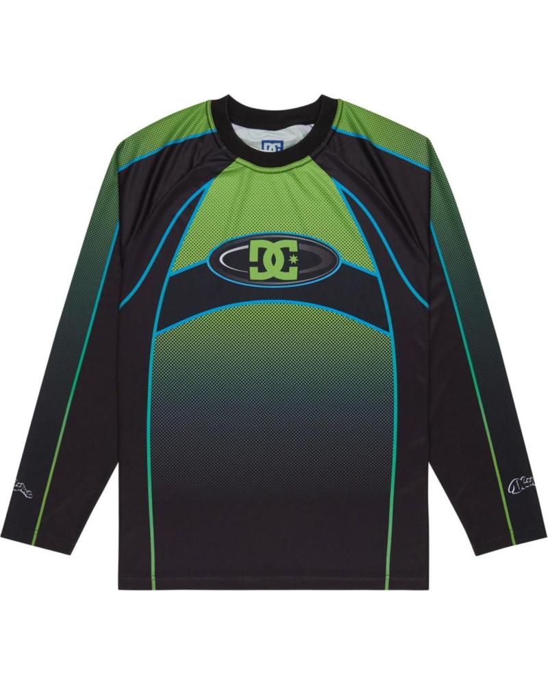 DC SHOES SYLEM LS JERSEY BLACK GREEN NAN