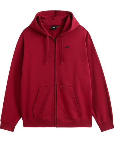 SUDADERA CON CAPUCHA VANS SALTON LOOSE FIT FULLZIP BURDEOS NAN