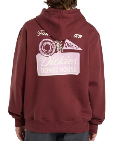 DICKIES SUDADERA CON CAPUCHA DONUT HOUSE HOODIE BURDEOS GRANATE