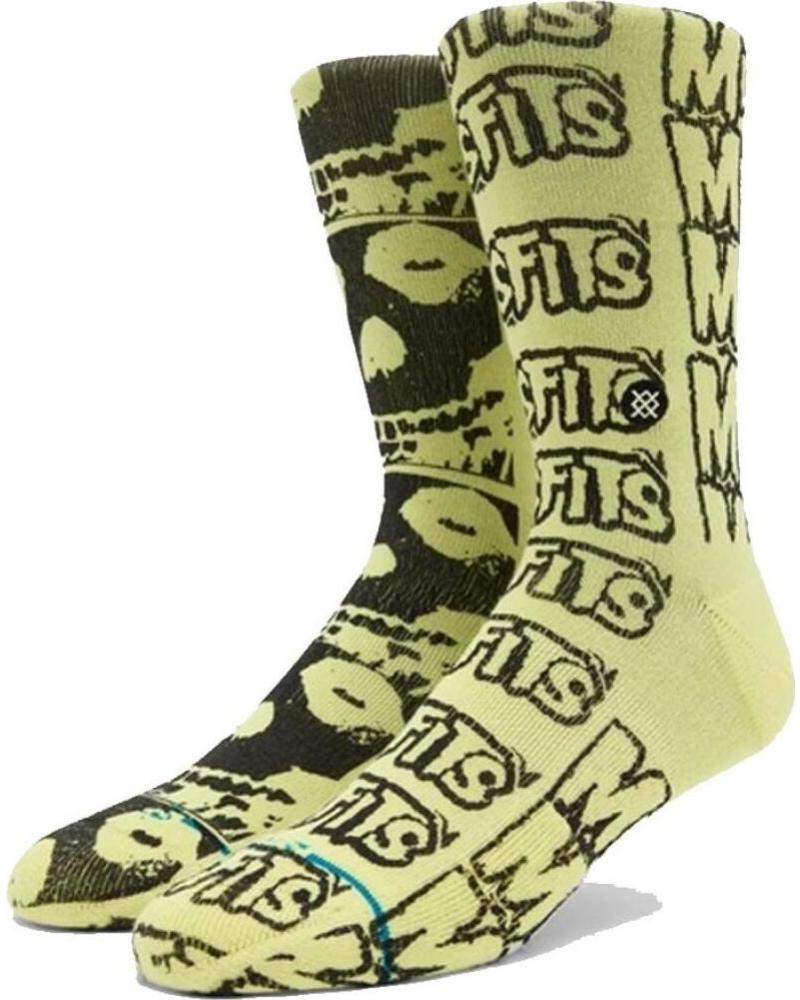 CHAUSSETTES STANCE MISFITS COLLECTION CREW JAUNE NAN