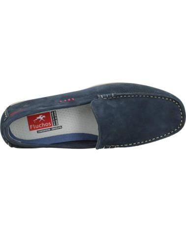 MOCASSIM EM COURO FLUCHOS F1729 AZUL OCEANO OCEANO
