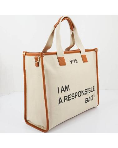 BORSA TOTE V73 GANIMEDE SHOPPING MARRONE CHIARO NATURALE NATURALE