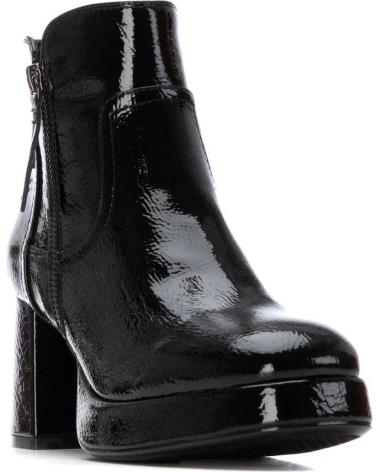 BOTIM XTI 144272 PRETO VERNIZ COM SALTO BLOCO E PLATAFORMA NEGRO