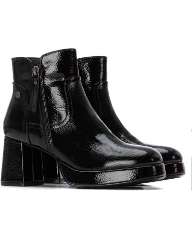 BOTIM XTI 144272 PRETO VERNIZ COM SALTO BLOCO E PLATAFORMA NEGRO