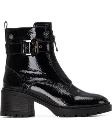 BOTA CANO CURTO XTI 144276 PRETO COM FIVELAS E SOLA TRATORADA NEGRO