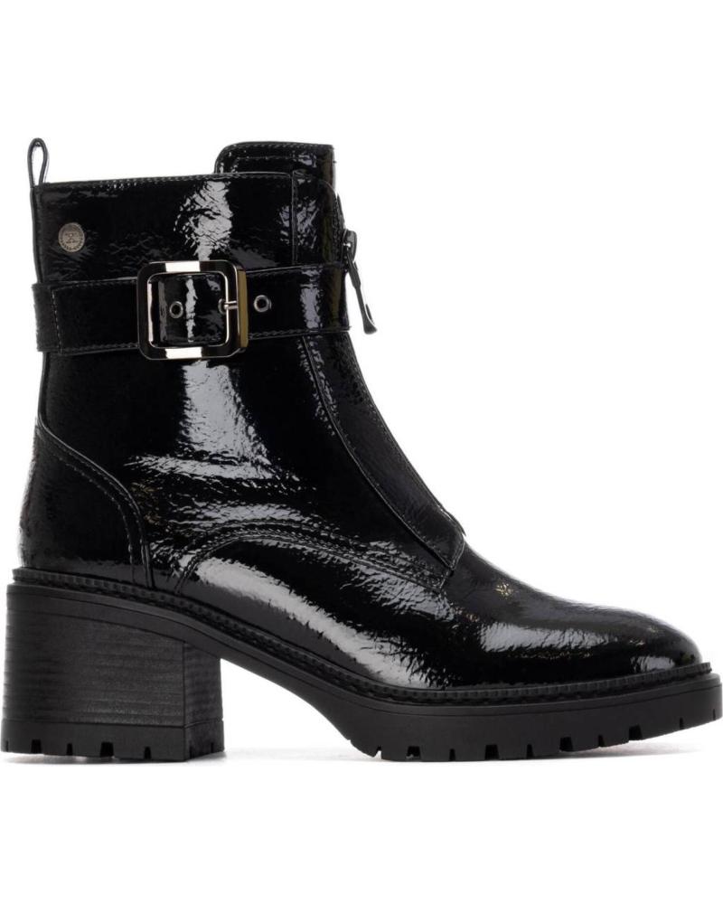 BOTA CANO CURTO XTI 144276 PRETO COM FIVELAS E SOLA TRATORADA NEGRO