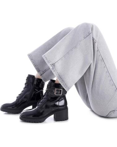 BOTA CANO CURTO XTI 144276 PRETO COM FIVELAS E SOLA TRATORADA NEGRO