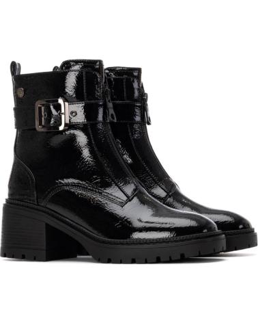 BOTA CANO CURTO XTI 144276 PRETO COM FIVELAS E SOLA TRATORADA NEGRO