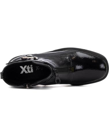 BOTA CANO CURTO XTI 144276 PRETO COM FIVELAS E SOLA TRATORADA NEGRO