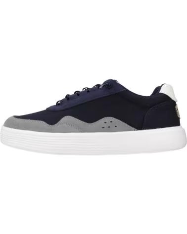HEY DUDE HEY DUDE HUDSON M CANVAS CASUAL SNEAKERS FOR MEN, NAVY BLUE AND GREY NVYGRY