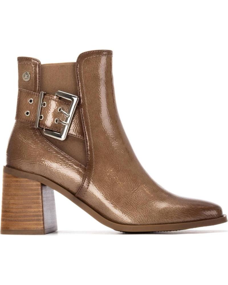 XTI STIEFELETTE 144315 BEIGE MIT SCHNALLE UND ABSATZ BEIGE