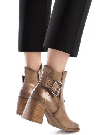 XTI STIEFELETTE 144315 BEIGE MIT SCHNALLE UND ABSATZ BEIGE