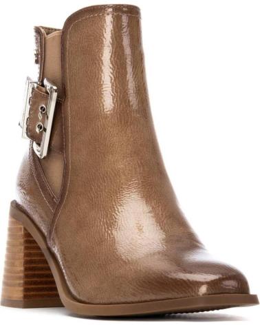 XTI STIEFELETTE 144315 BEIGE MIT SCHNALLE UND ABSATZ BEIGE