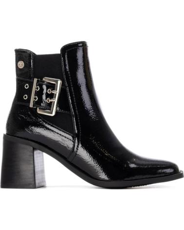 BOTINS DE SALTO XTI 144315 PRETOS COM FIVELA NEGRO