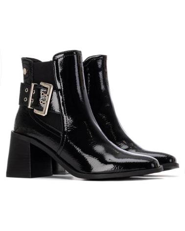 BOTINS DE SALTO XTI 144315 PRETOS COM FIVELA NEGRO