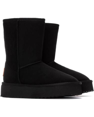 BOTAS ESTILO UGG XTI 144339 PRETAS COM PLATAFORMA NEGRO