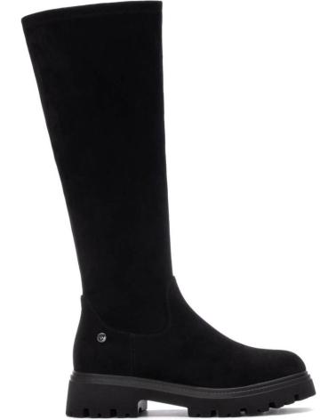 BOTA ALTA XTI 144393 PRETA ESTILO MEIA COM SOLA TRATORADA NEGRO