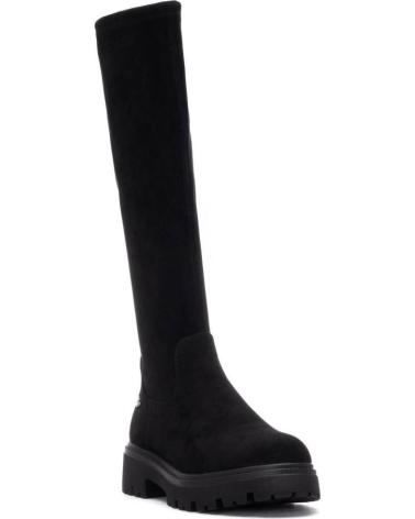 BOTA ALTA XTI 144393 PRETA ESTILO MEIA COM SOLA TRATORADA NEGRO