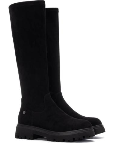 BOTA ALTA XTI 144393 PRETA ESTILO MEIA COM SOLA TRATORADA NEGRO