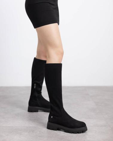 BOTA ALTA XTI 144393 PRETA ESTILO MEIA COM SOLA TRATORADA NEGRO
