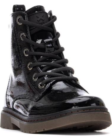 XTI 151327 BLACK PATENT COMBAT BOOTS WITH LACES AND SIDE ZIP NEGRO