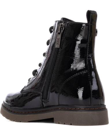 XTI 151327 BLACK PATENT COMBAT BOOTS WITH LACES AND SIDE ZIP NEGRO