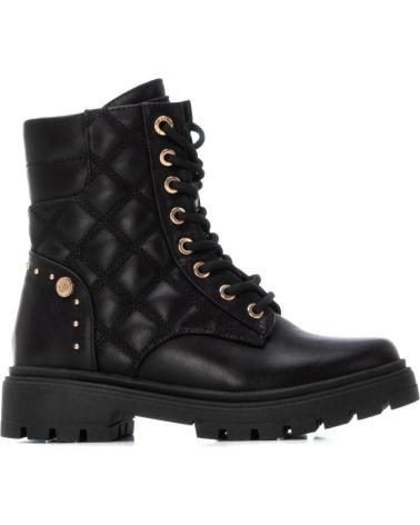 XTI 151332 QUILTED BLACK MILITARY BOOT NEGRO