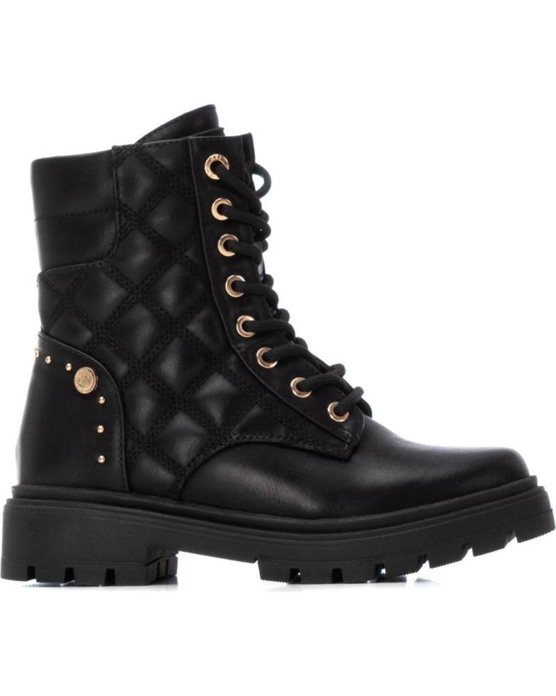 XTI 151332 QUILTED BLACK MILITARY BOOT NEGRO