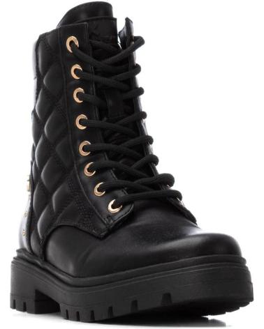 XTI 151332 QUILTED BLACK MILITARY BOOT NEGRO