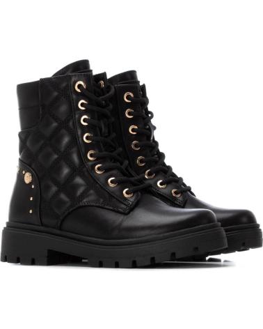 XTI 151332 QUILTED BLACK MILITARY BOOT NEGRO
