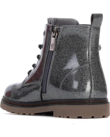 XTI GLITTER ANKLE BOOTS 151384 LEAD WITH LLAMA DECORATION PLOMO