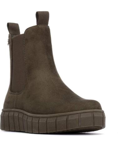 XTI 151390 KHAKI CHELSEA BOOT WITH TRACK PLATFORM KAKI