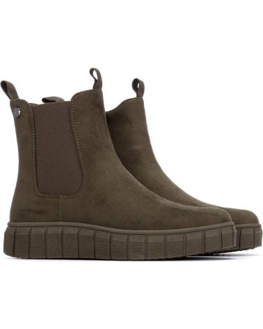 XTI 151390 KHAKI CHELSEA BOOT WITH TRACK PLATFORM KAKI