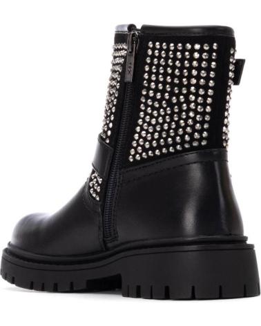 XTI 151401 BLACK BIKER BOOTS WITH STUDS AND BUCKLES NEGRO