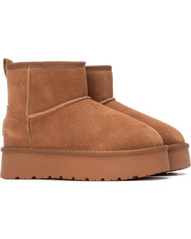 STIVALETTO CARMELA 162632 CAMMELLO TIPO UGG CON PLATEAU CAMEL