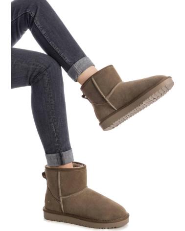 BOTA CORTA CARMELA 162634 KAKI DE SERRAJE KAKI