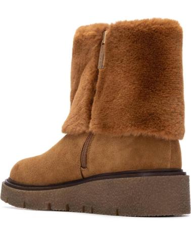 CARMELA 162671 SUEDE ANKLE BOOT BROWN WITH CAMEL FUR LINING CAMEL