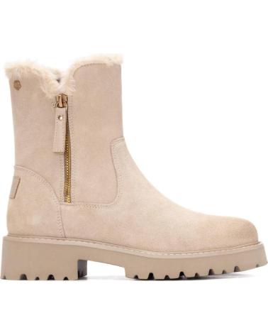 STIVALETTO CARMELA 162718 BEIGE CON CERNIERA E FODERA IN PELLICCIA SINTETICA BEIG