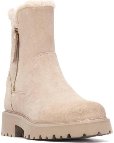 STIVALETTO CARMELA 162718 BEIGE CON CERNIERA E FODERA IN PELLICCIA SINTETICA BEIG