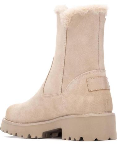 STIVALETTO CARMELA 162718 BEIGE CON CERNIERA E FODERA IN PELLICCIA SINTETICA BEIG